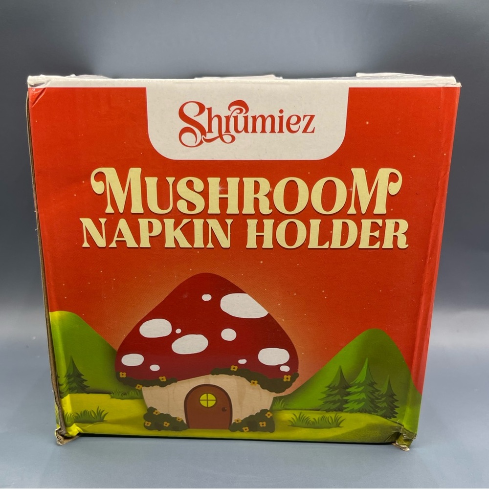 Shrumiez Mushroom House Napkin Holder, NIB 🍄 - Picture 9 of 10